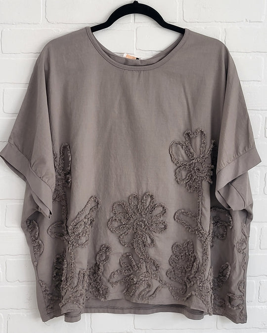 Lux Luna Floral Texture Top