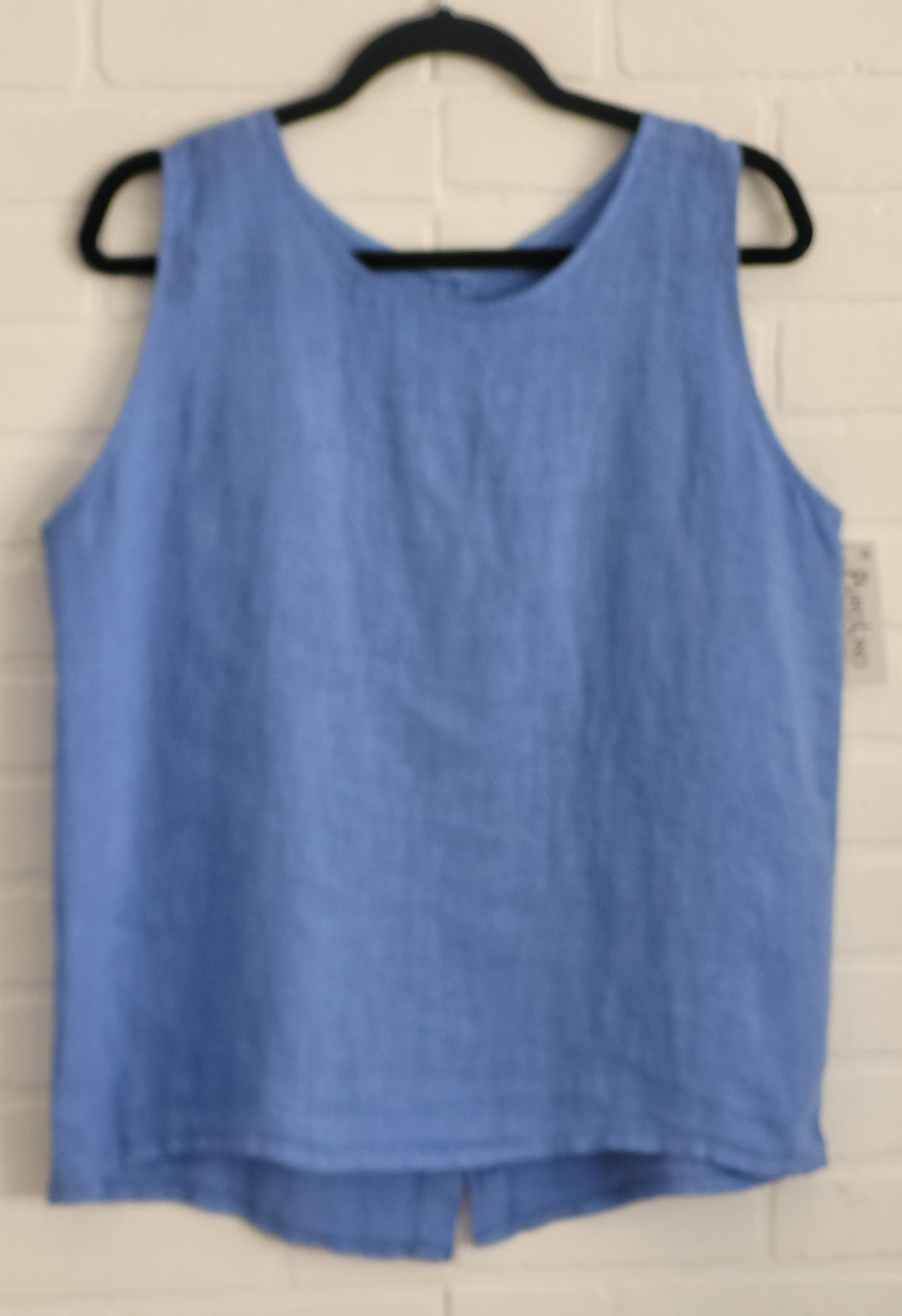 Sleeveless Button- back Linen Top