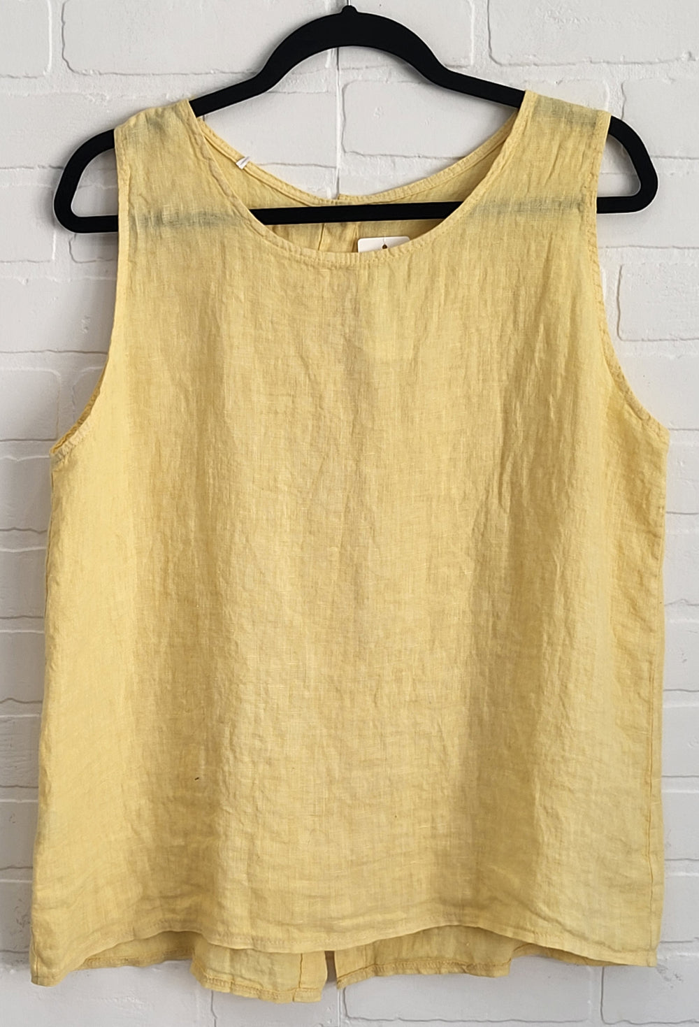 Sleeveless Button- back Linen Top