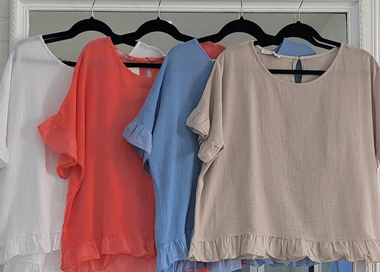 Ariana Ruffle Top ( New Colours in Stock)