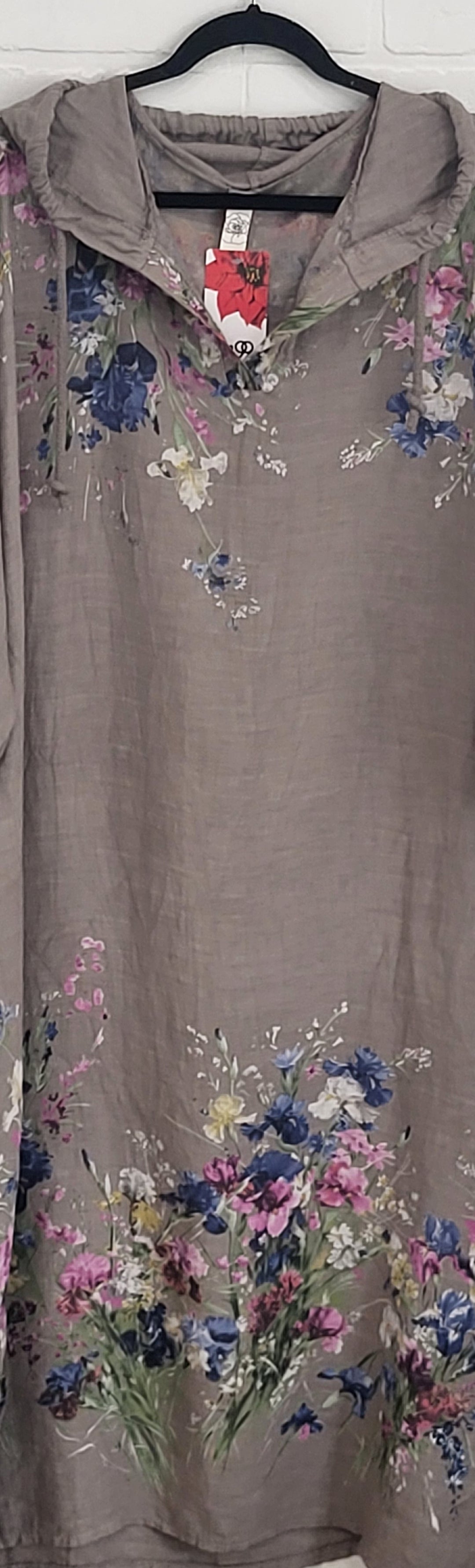 Wildflower Linen Hooded Dress