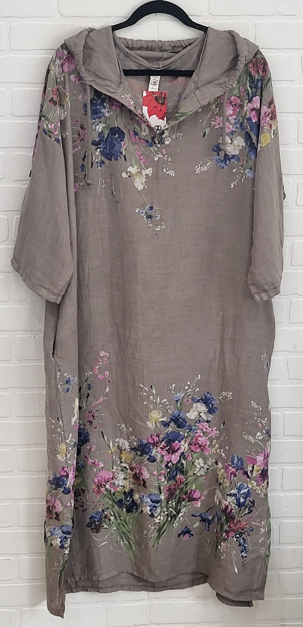 Wildflower Linen Hooded Dress