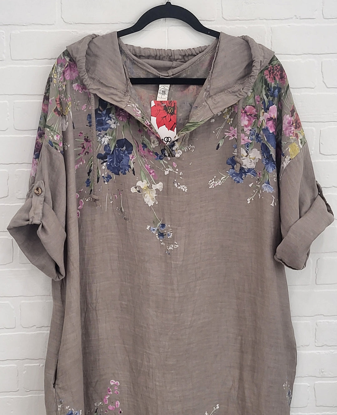 Wildflower Linen Hooded Dress