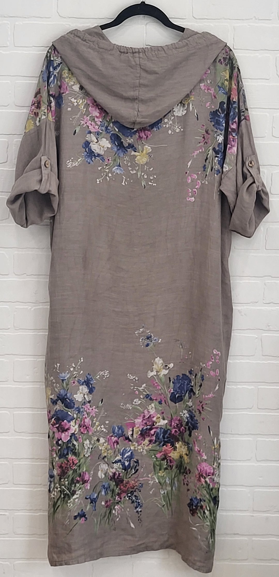 Wildflower Linen Hooded Dress
