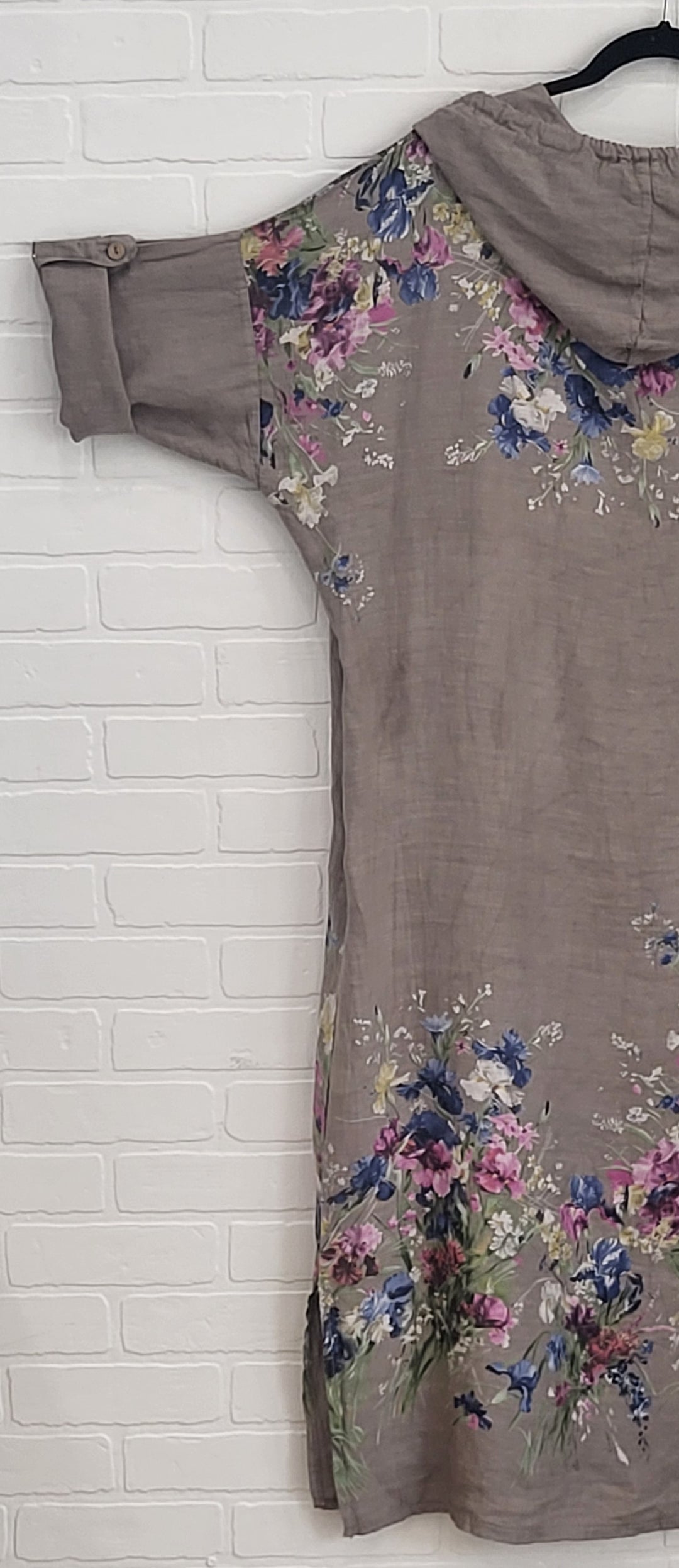 Wildflower Linen Hooded Dress