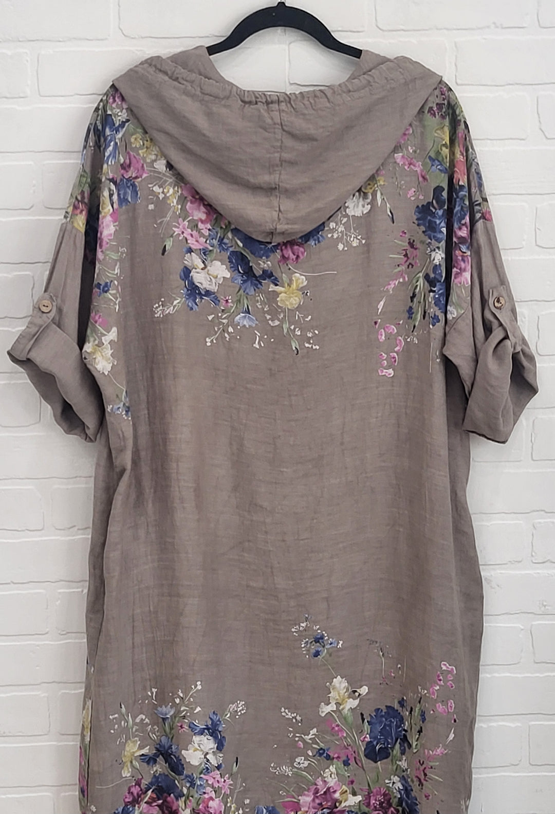 Wildflower Linen Hooded Dress