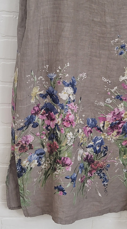 Wildflower Linen Hooded Dress