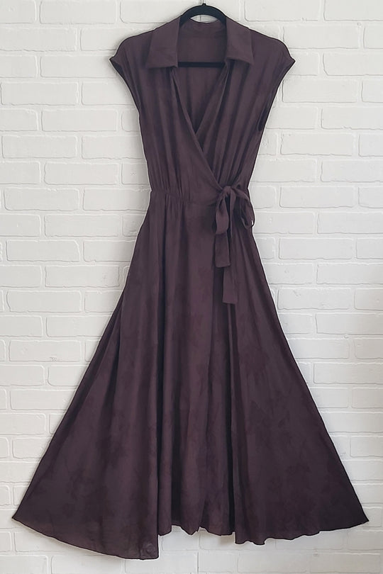 Noir Élan Wrap Dress