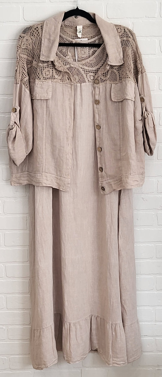 Celine Linen Dress Set