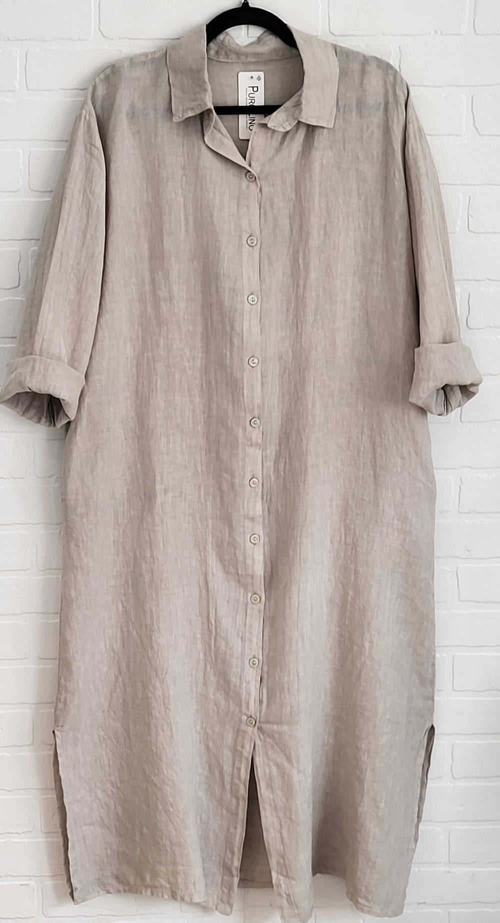 Monaco Linen Shirt Dress