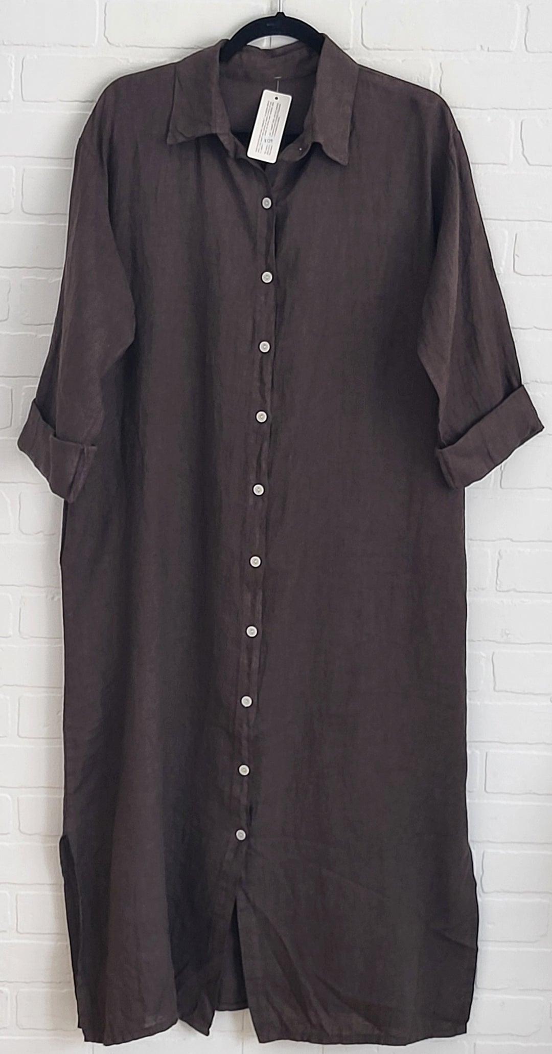 Monaco Linen Shirt Dress