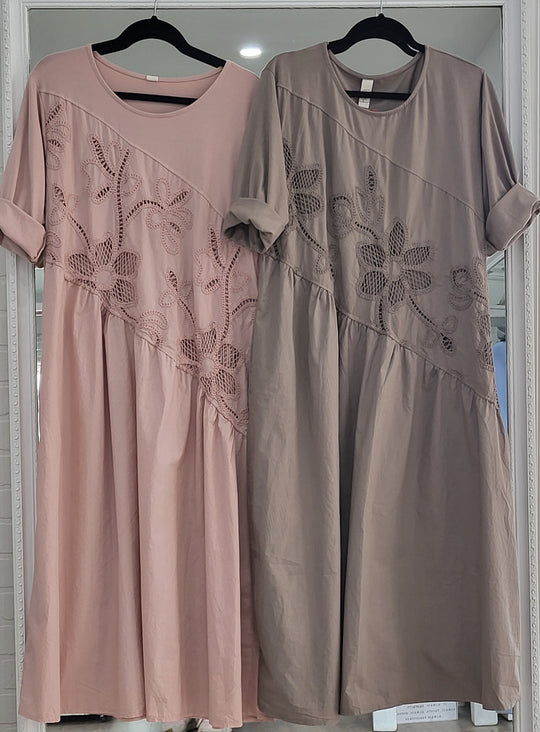 Rosalie Cotton Embroidered Maxi Dress