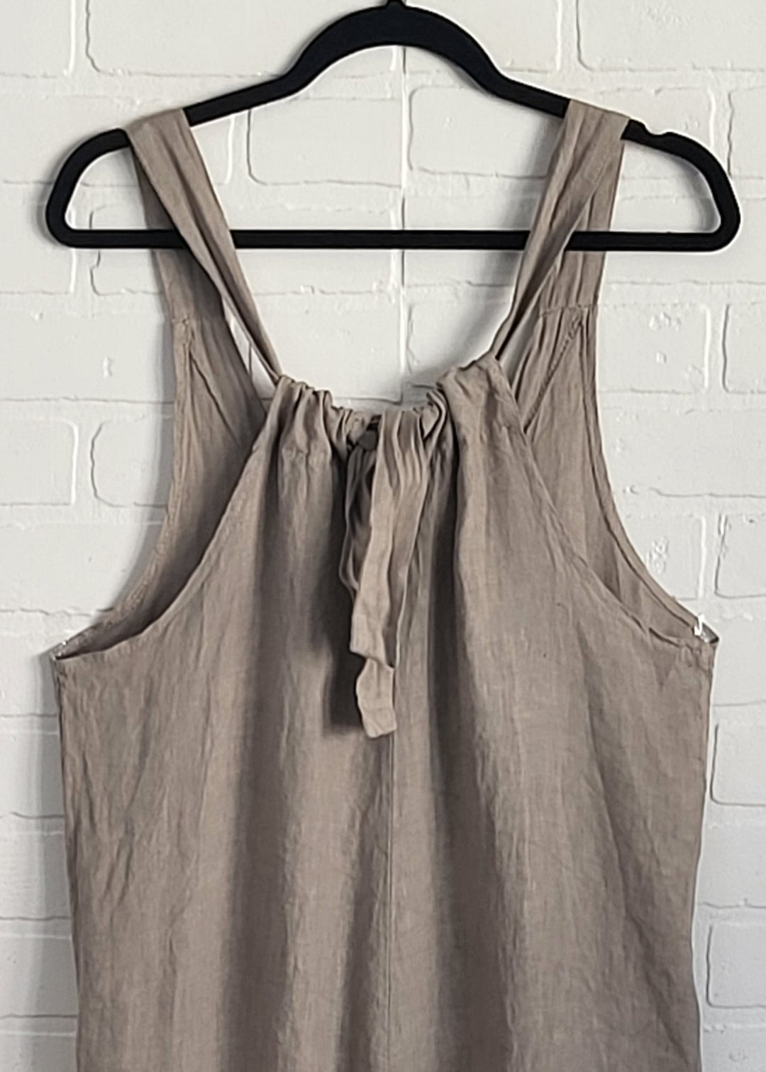 Tie-Back Linen Jumpsuit