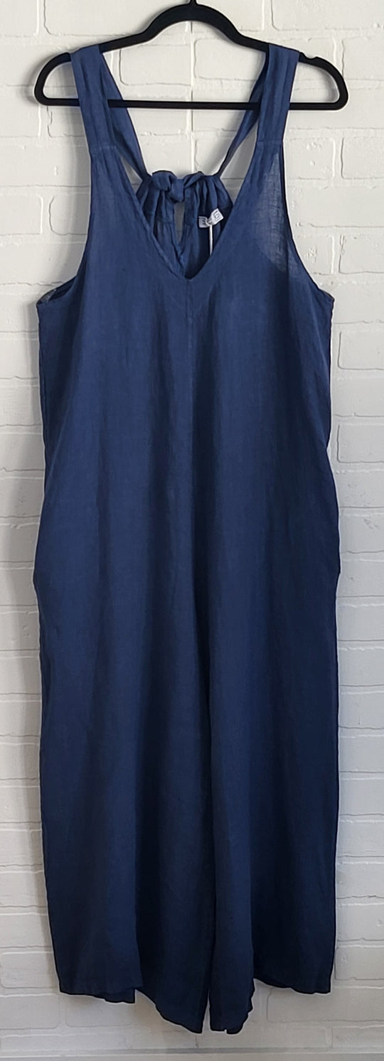 Tie-Back Linen Jumpsuit