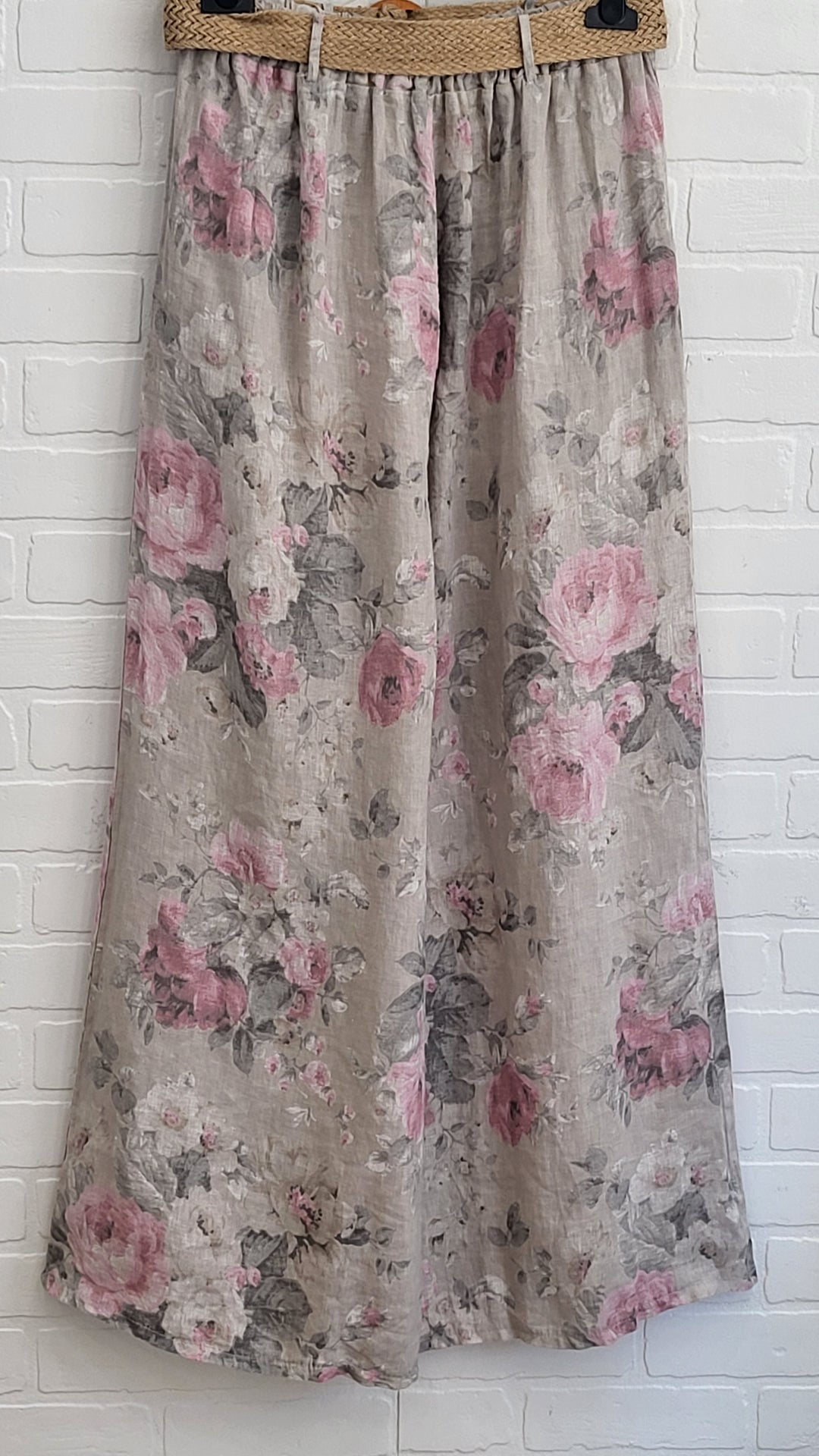 Rosé Garden Linen Pants