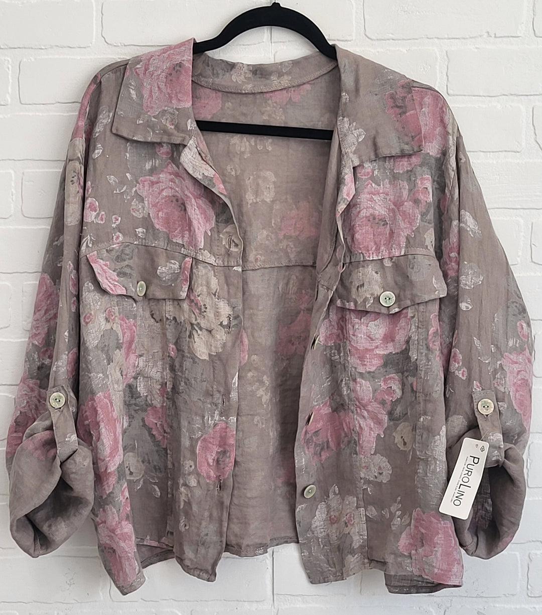 Rosé Garden Linen Jacket