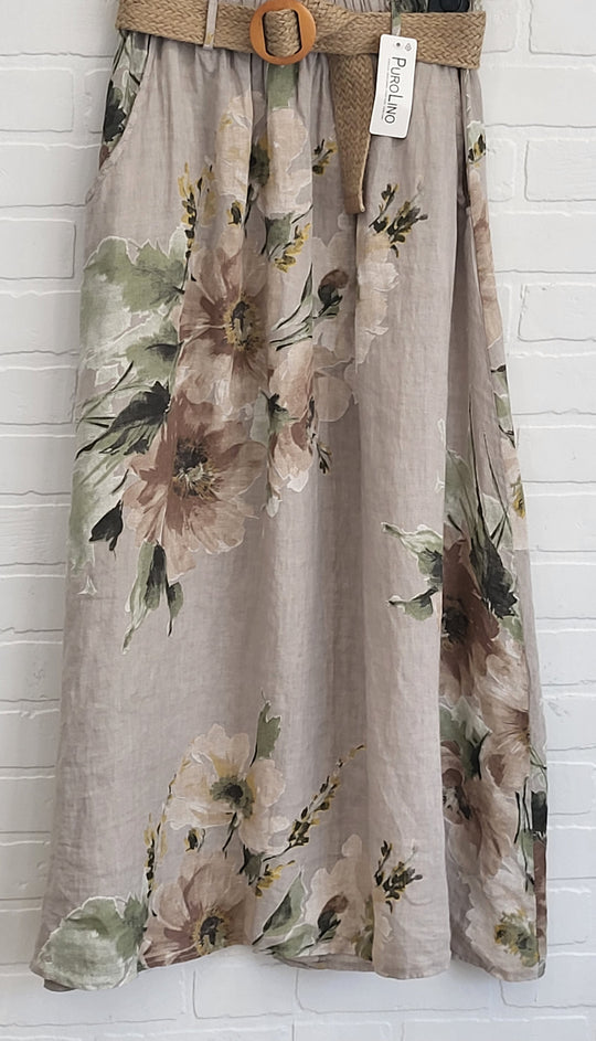 Wildflower Linen Skirt