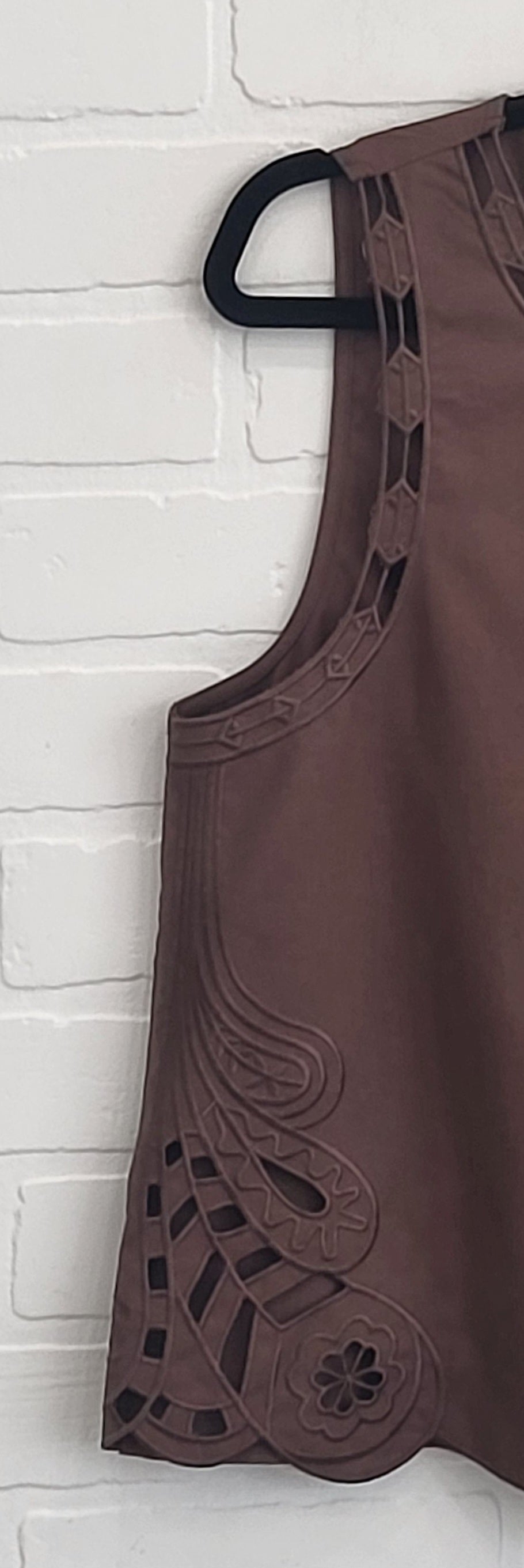 Venice Cocoa Lace Hem Set