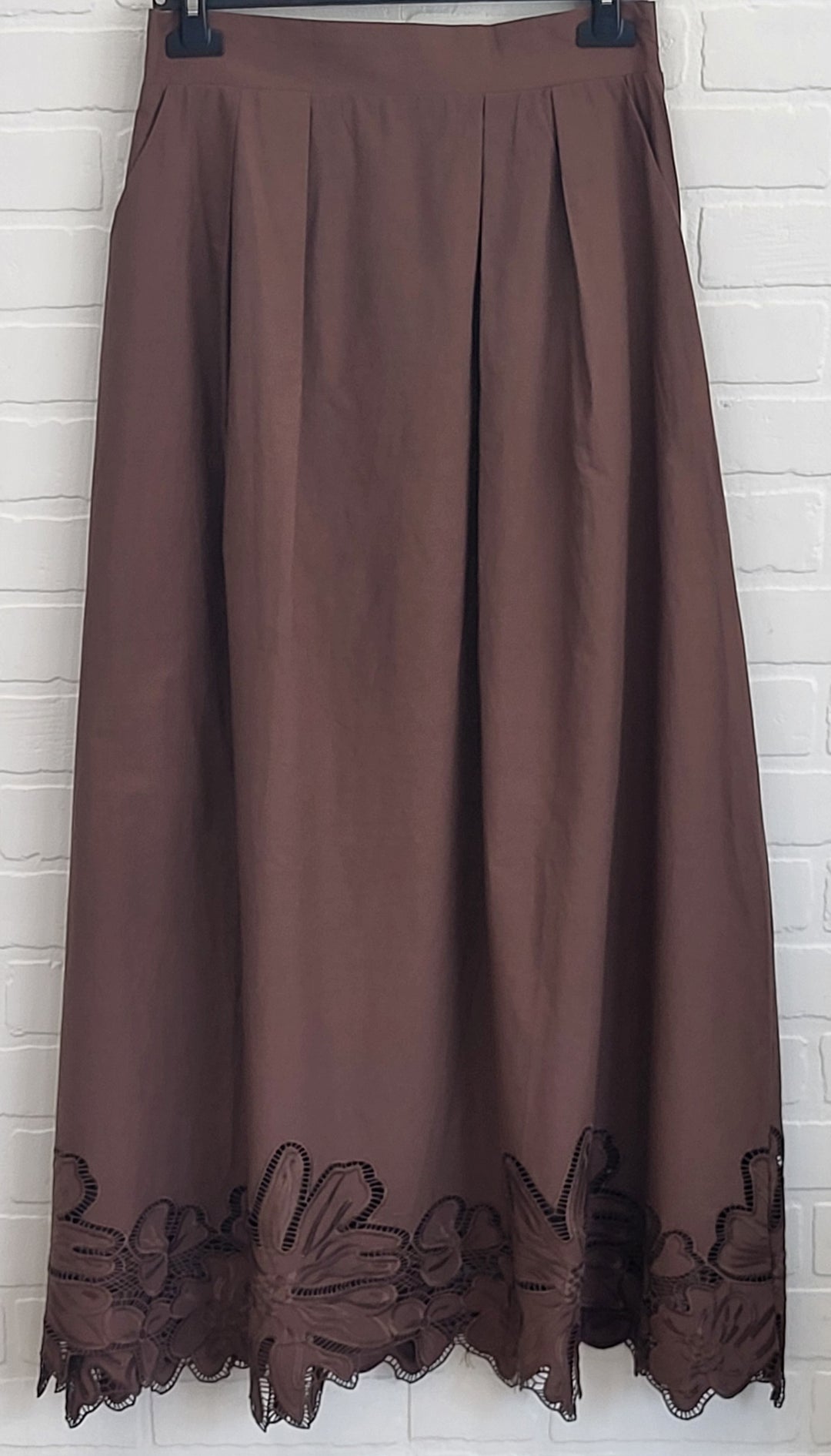 Venice Cocoa Lace Hem Set
