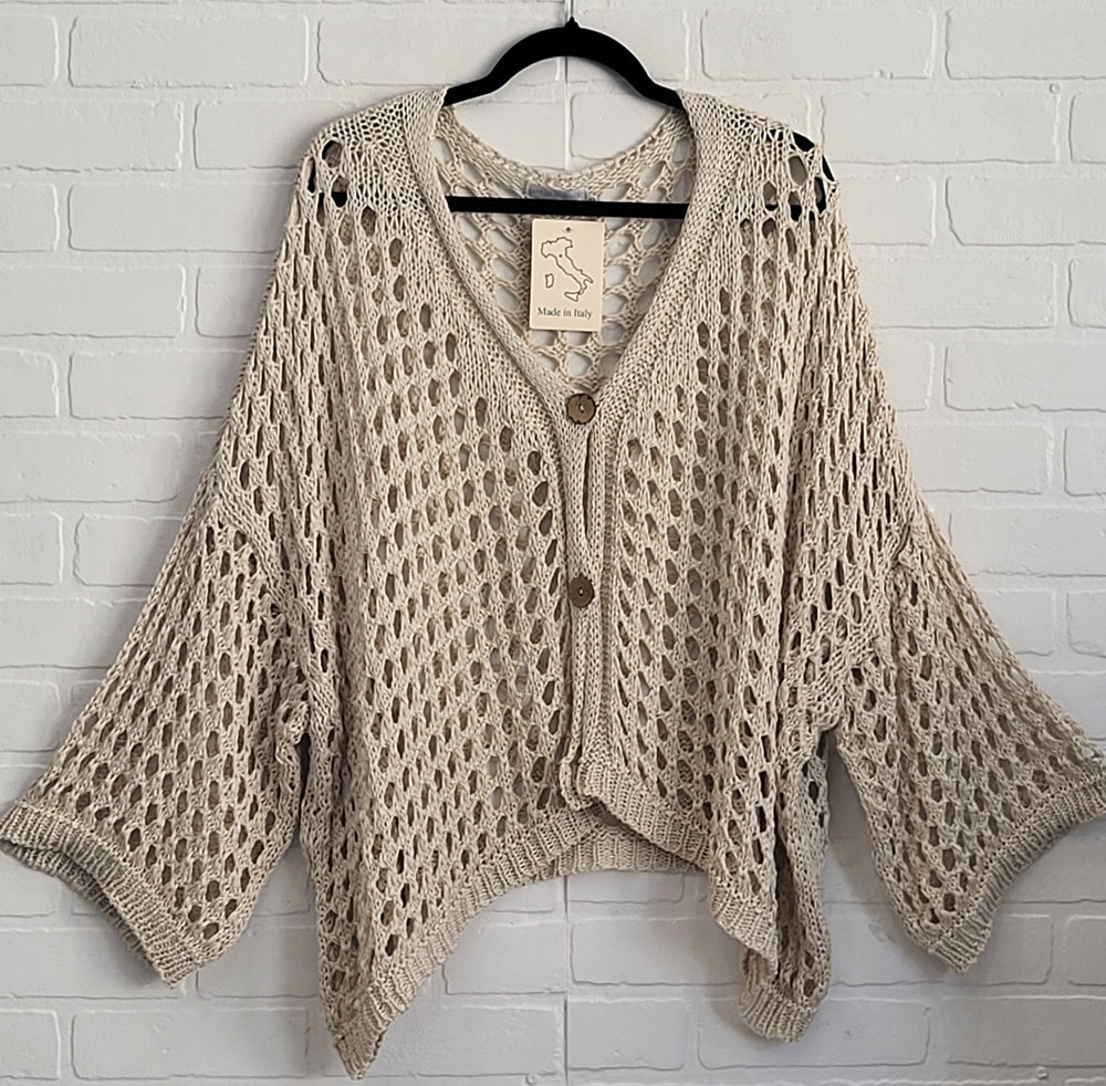 Toscana Crochet Cotton Cardigan