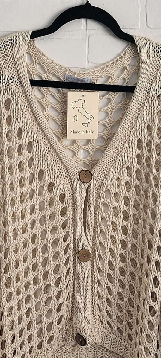 Toscana Crochet Cotton Cardigan