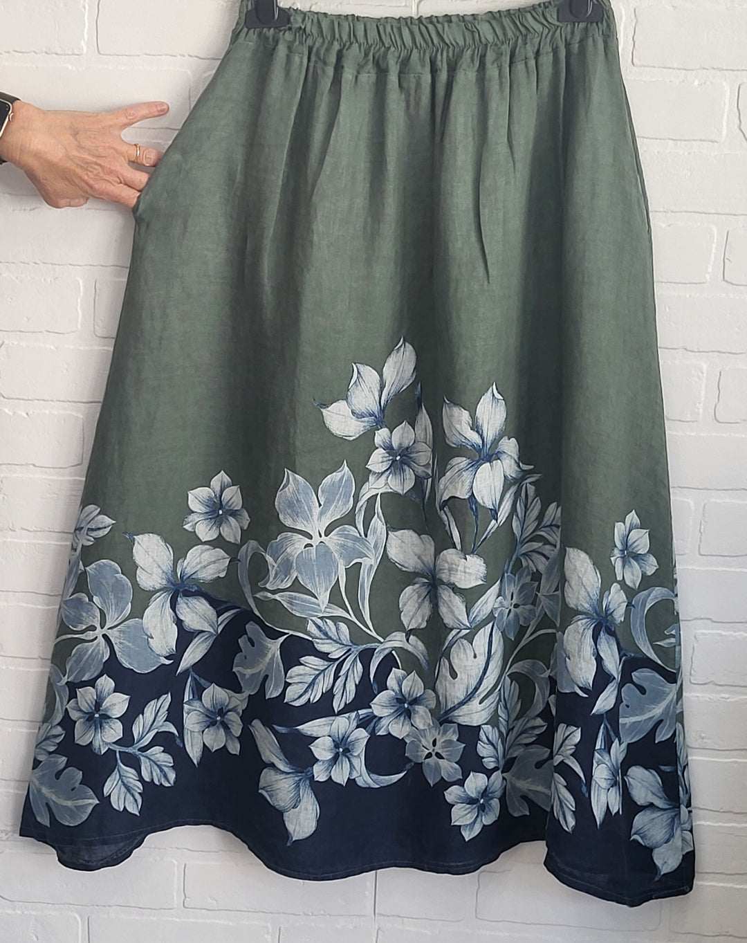 Olive Bloom Linen Set