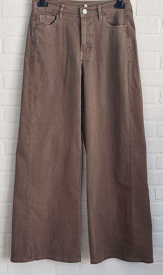 3D Wide Leg Denim Jeans