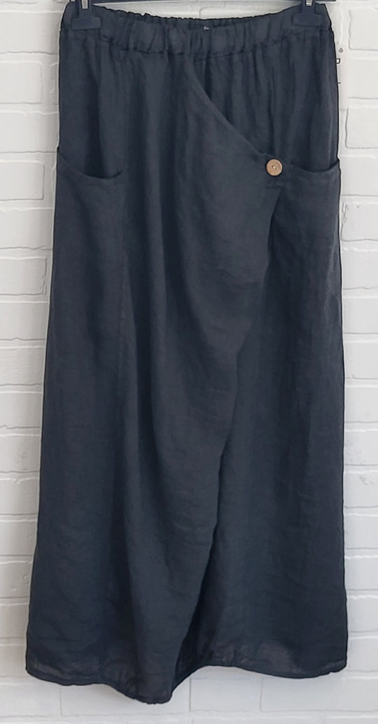 Porto Fold Linen Skirt