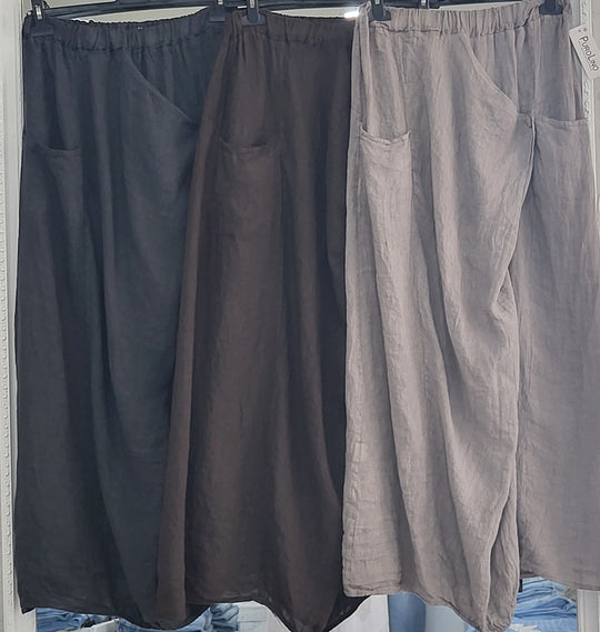 Porto Fold Linen Skirt