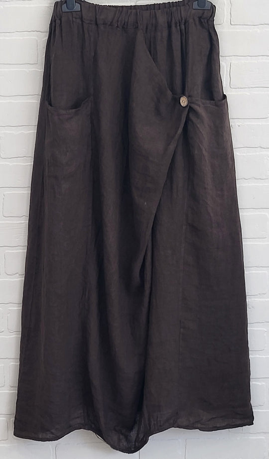Porto Fold Linen Skirt