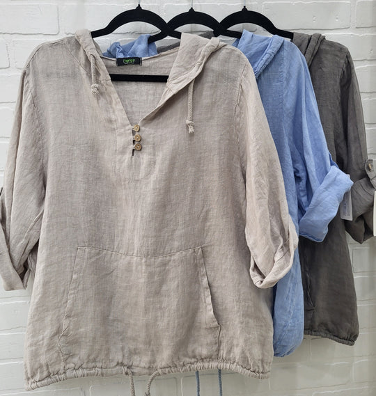 Cherish Linen Hoodie