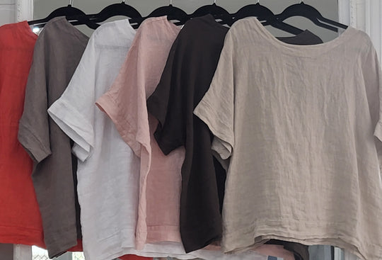 Florence  Linen Tie-Back Top