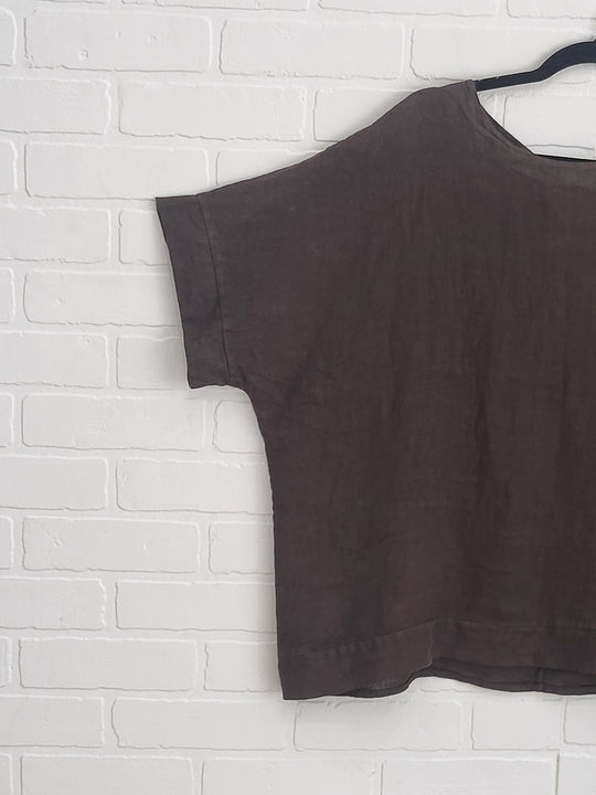 Florence  Linen Tie-Back Top
