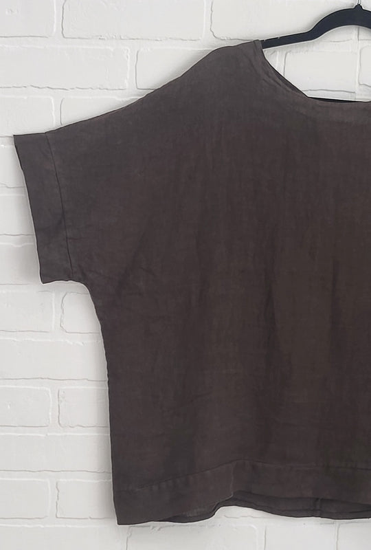 Florence  Linen Tie-Back Top