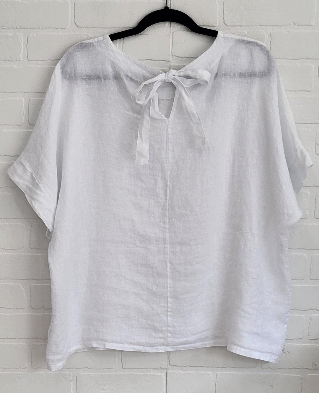 Florence  Linen Tie-Back Top