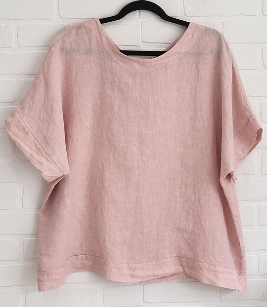 Florence  Linen Tie-Back Top