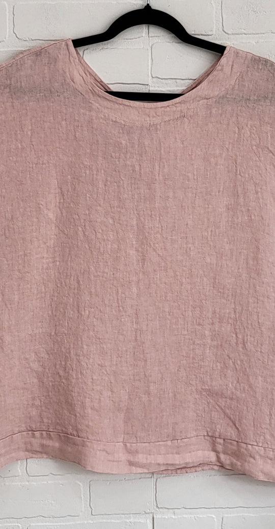 Florence  Linen Tie-Back Top