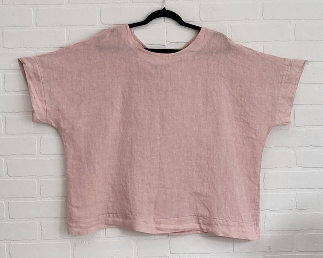 Florence  Linen Tie-Back Top