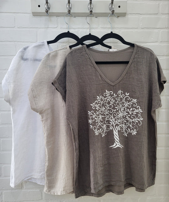 Vita Linen Tree Tee