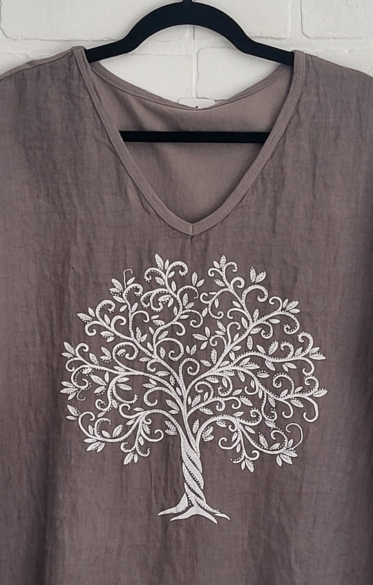 Vita Linen Tree Tee