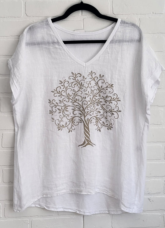 Vita Linen Tree Tee