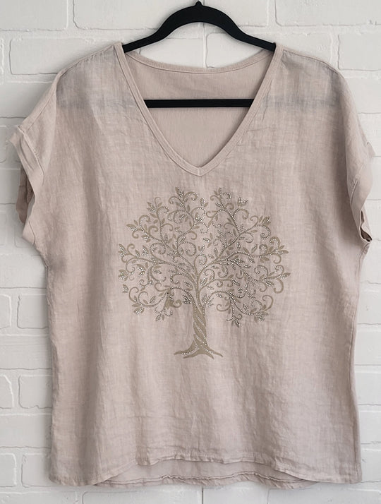 Vita Linen Tree Tee