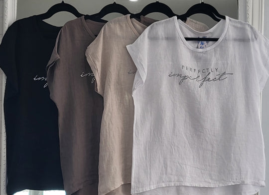 Perfectly Imperfect Graphic Linen Tee