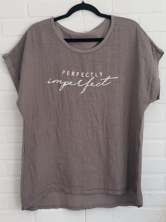 Perfectly Imperfect Graphic Linen Tee