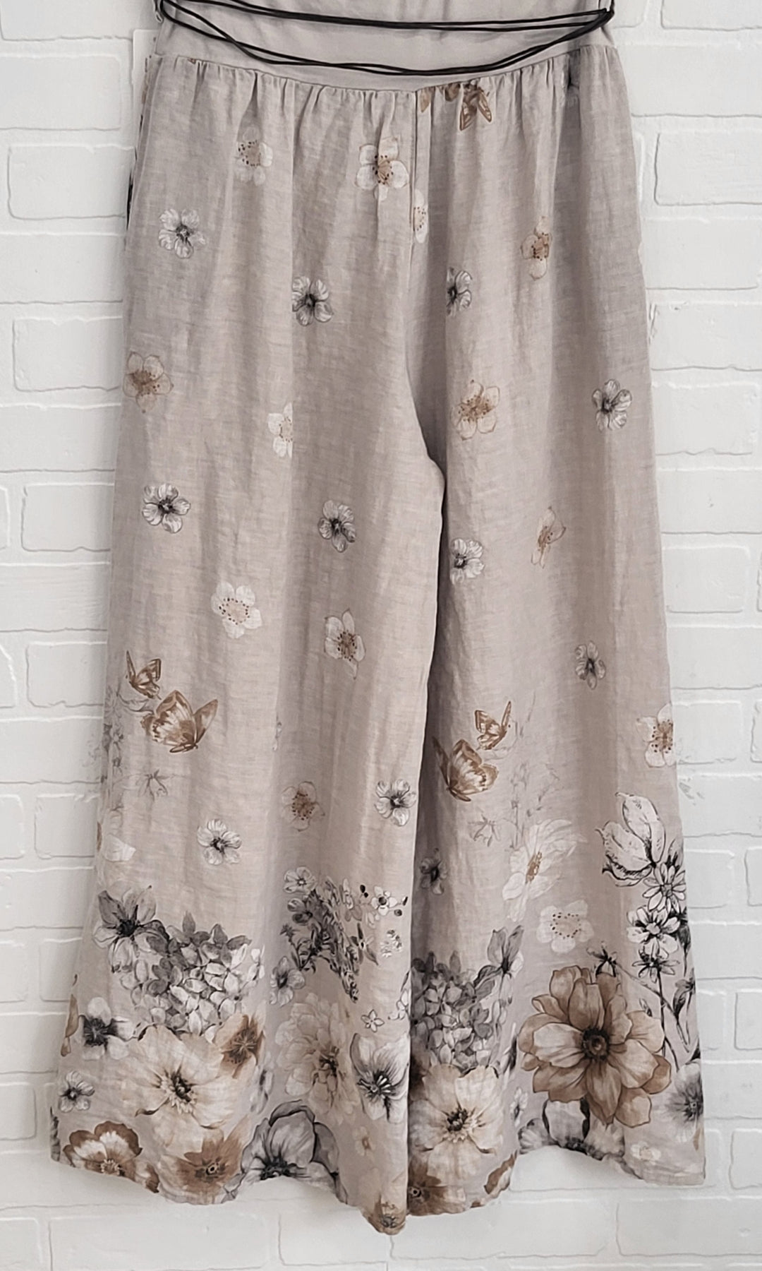 Verona Bloom Linen Palzzo Pants