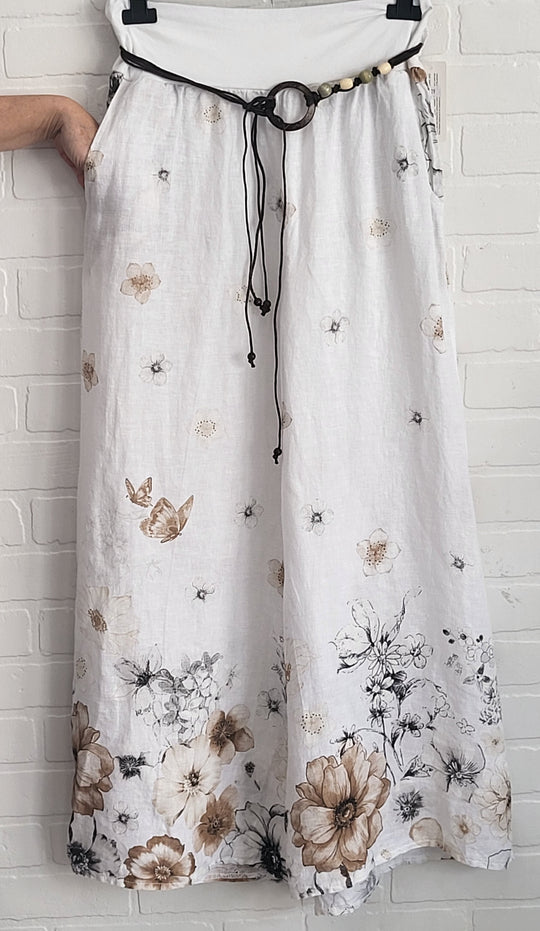 Verona Bloom Linen Palzzo Pants