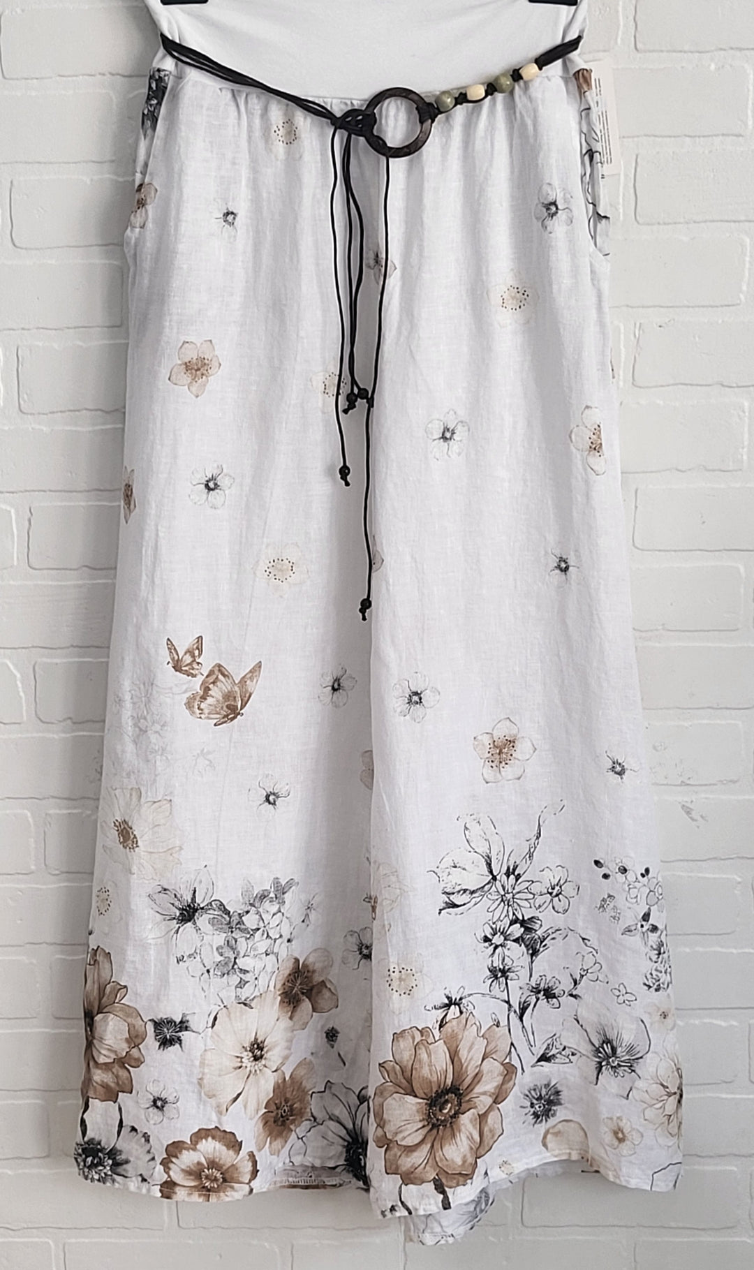Verona Bloom Linen Palzzo Pants