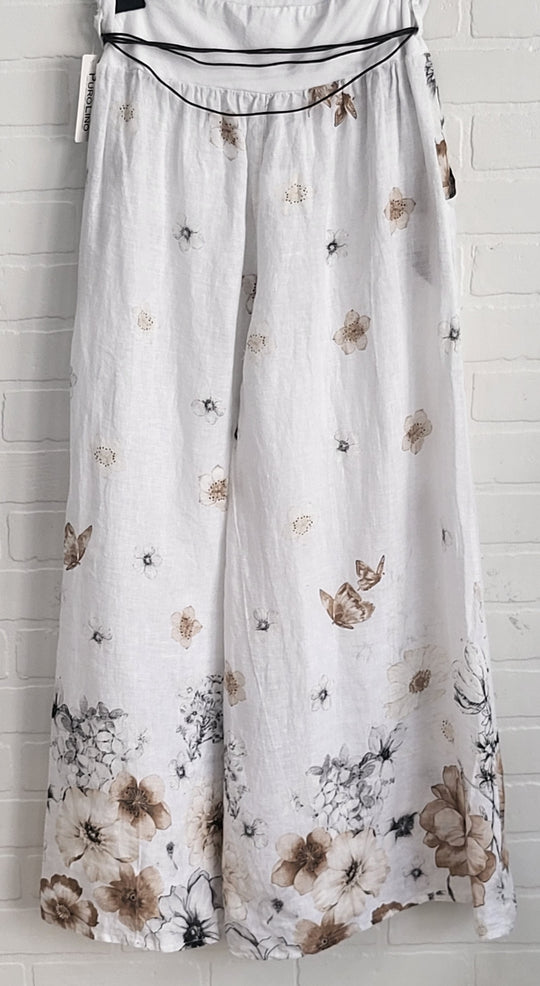 Verona Bloom Linen Palzzo Pants