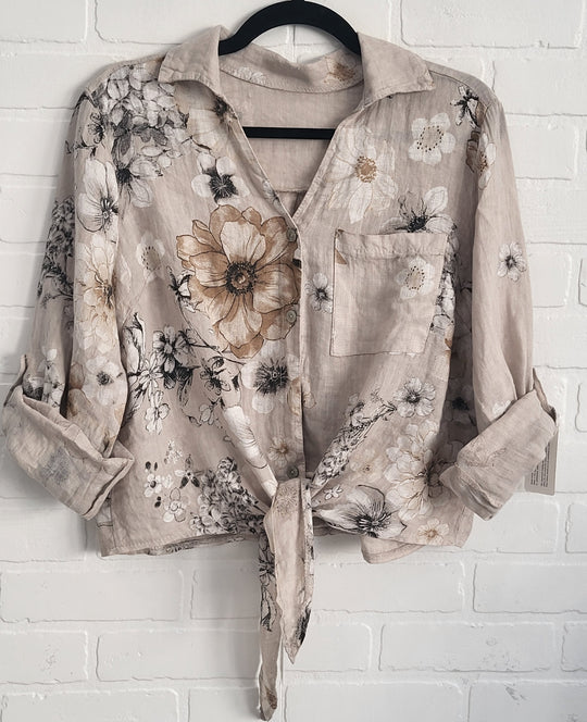 Verona Bloom Linen Shirt