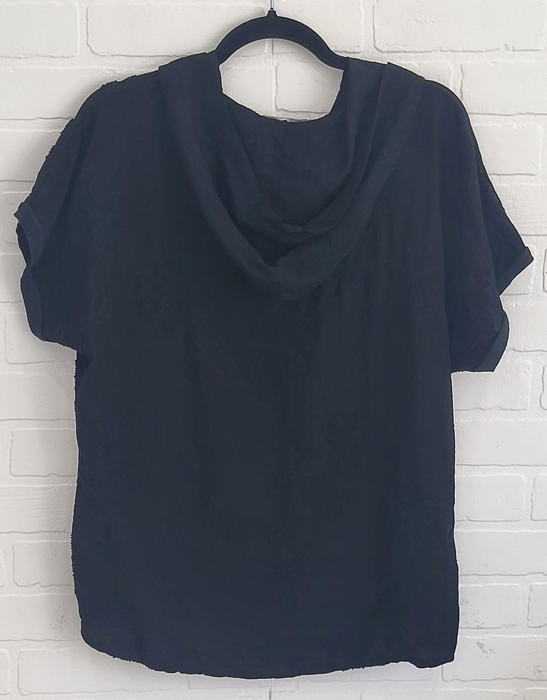 Capri Embroidered Cotton Hoodie Top
